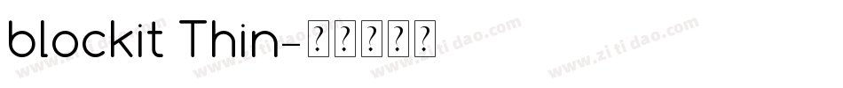 blockit Thin字体转换